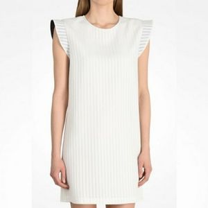 Armani Exchange Dress White Flutter Sleeve Mini